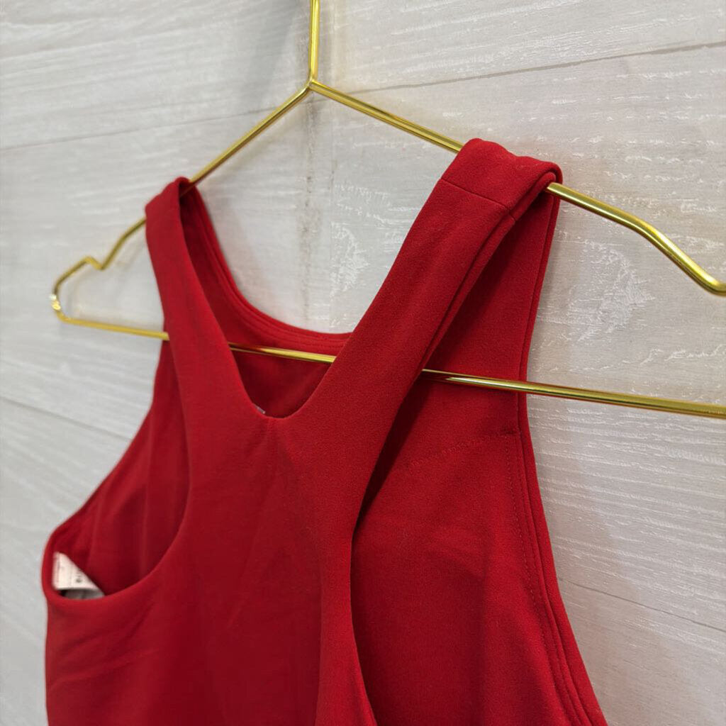 Athleta Red Cropped Athletic Tank Top Extra Small