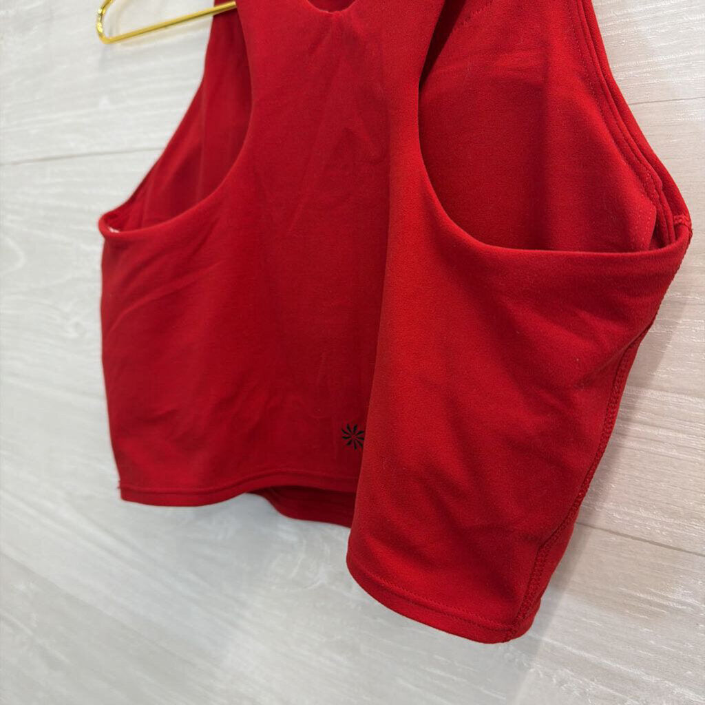 Athleta Red Cropped Athletic Tank Top Extra Small