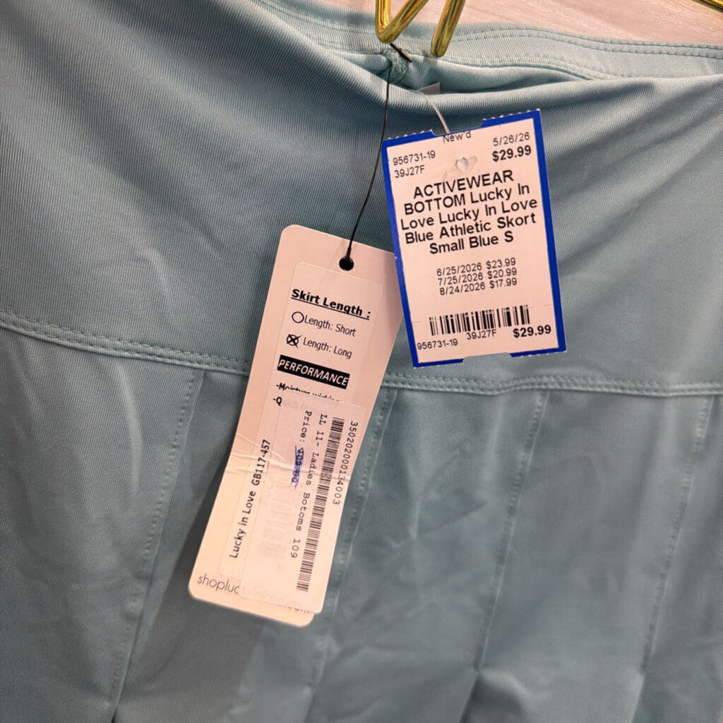 Lucky In Love Blue Athletic Skort Small
