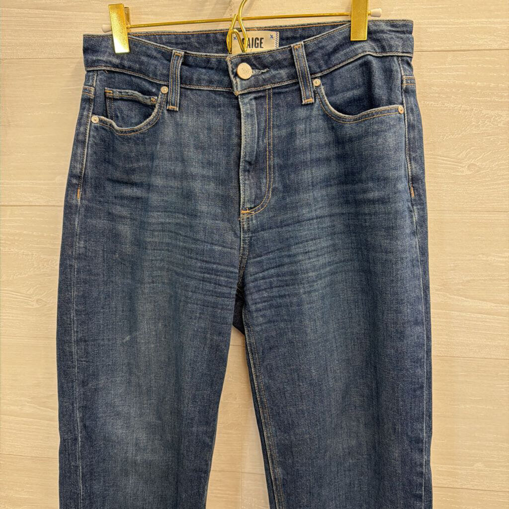 Paige Dark Wash Leenah Ankle Jeans 26