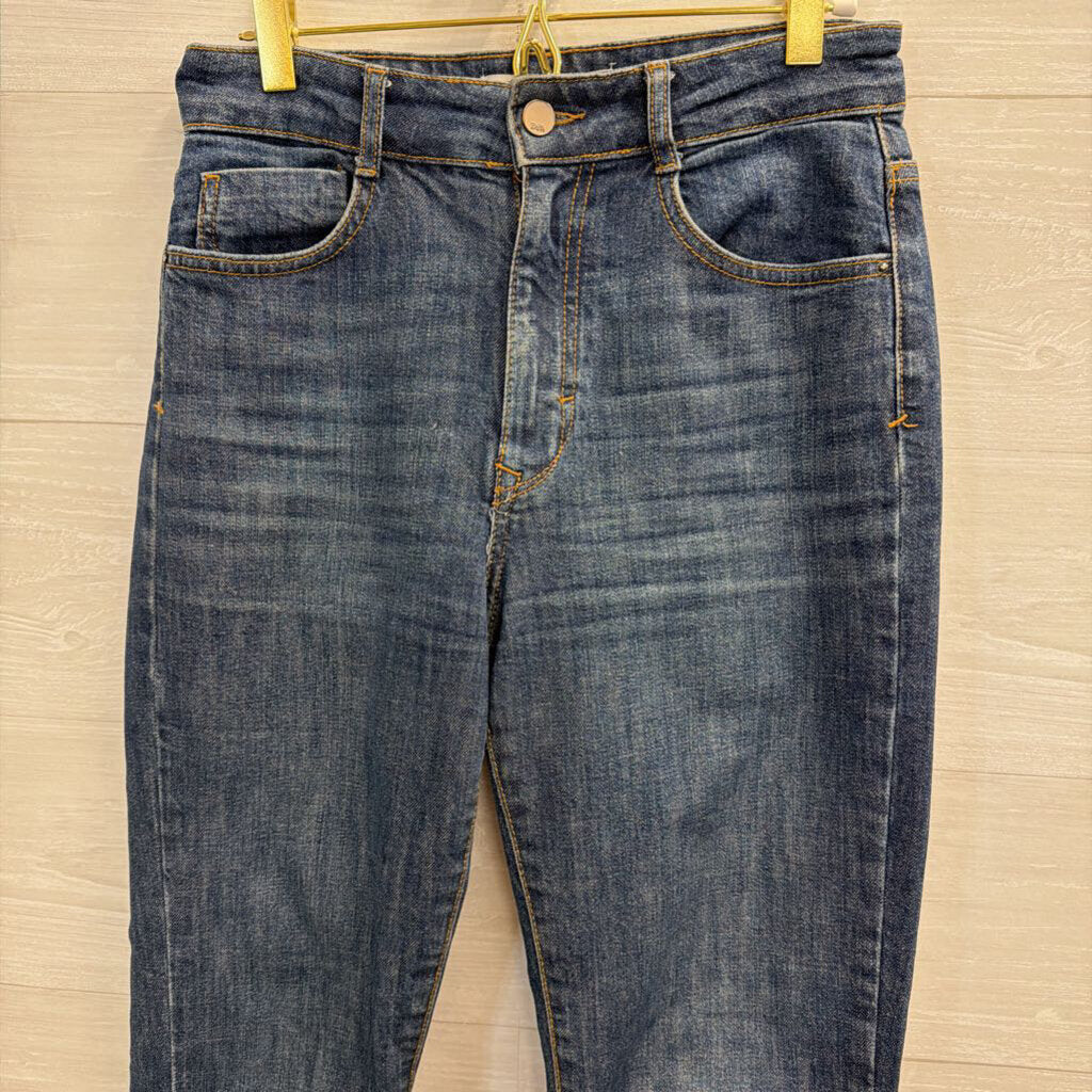 Zara Dark Wash Straight Leg Jeans 6