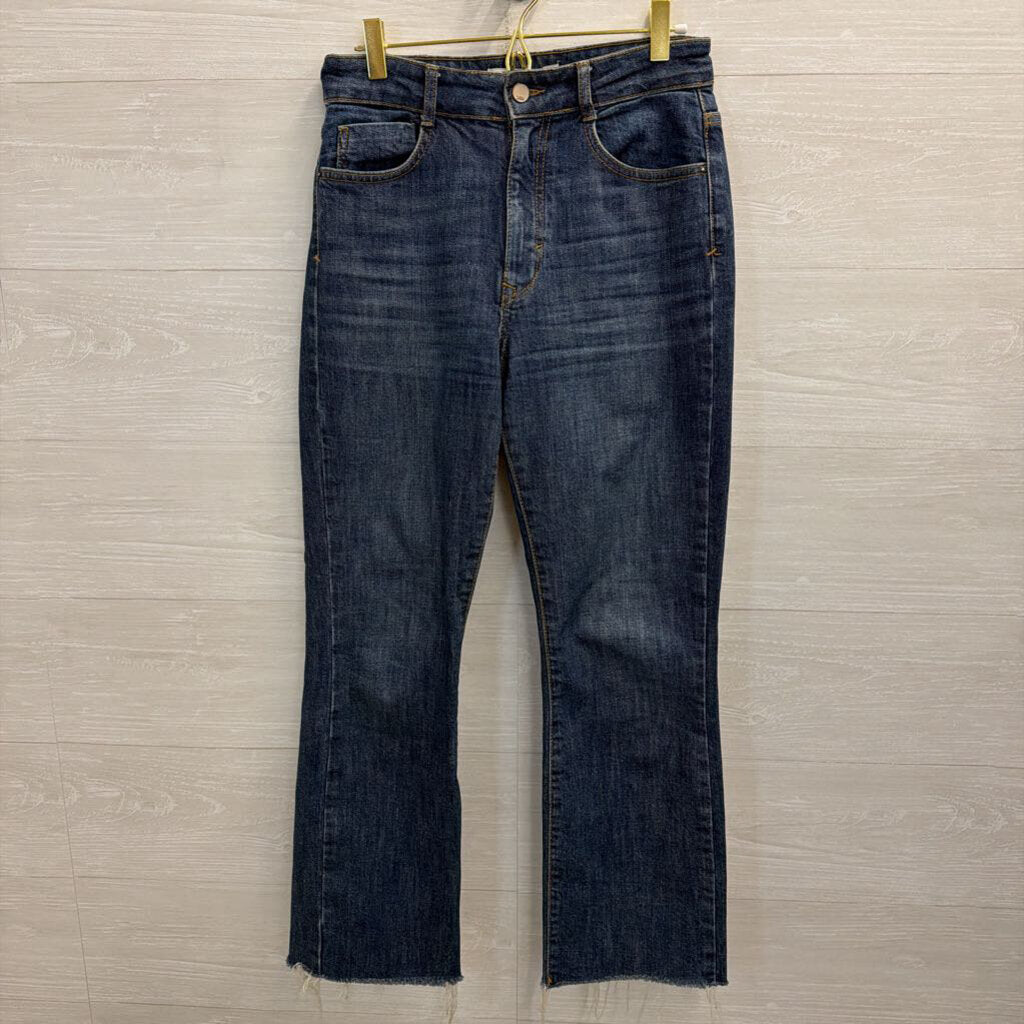 Zara Dark Wash Straight Leg Jeans 6
