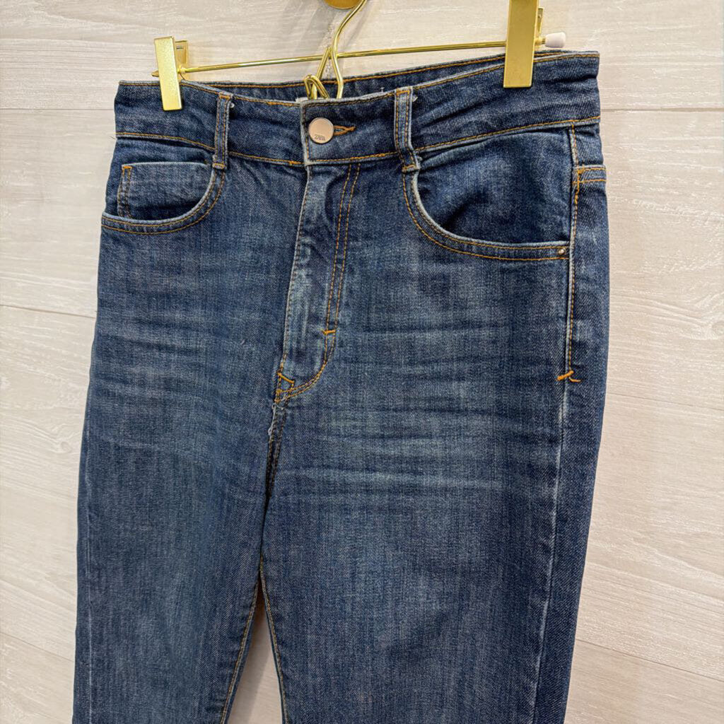 Zara Dark Wash Straight Leg Jeans 6