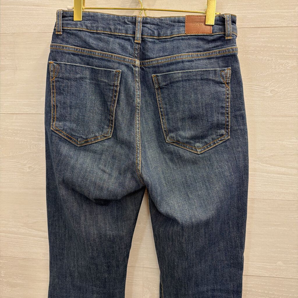 Zara Dark Wash Straight Leg Jeans 6