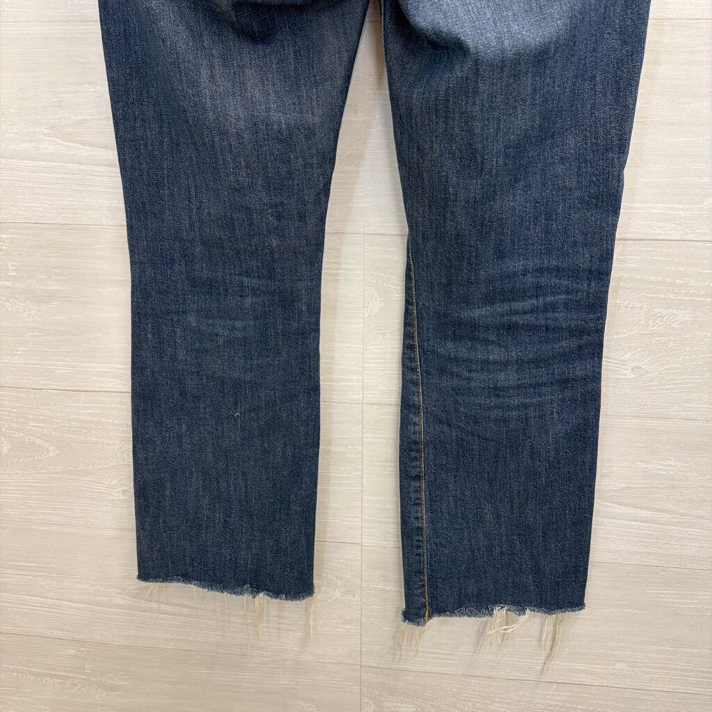 Zara Dark Wash Straight Leg Jeans 6