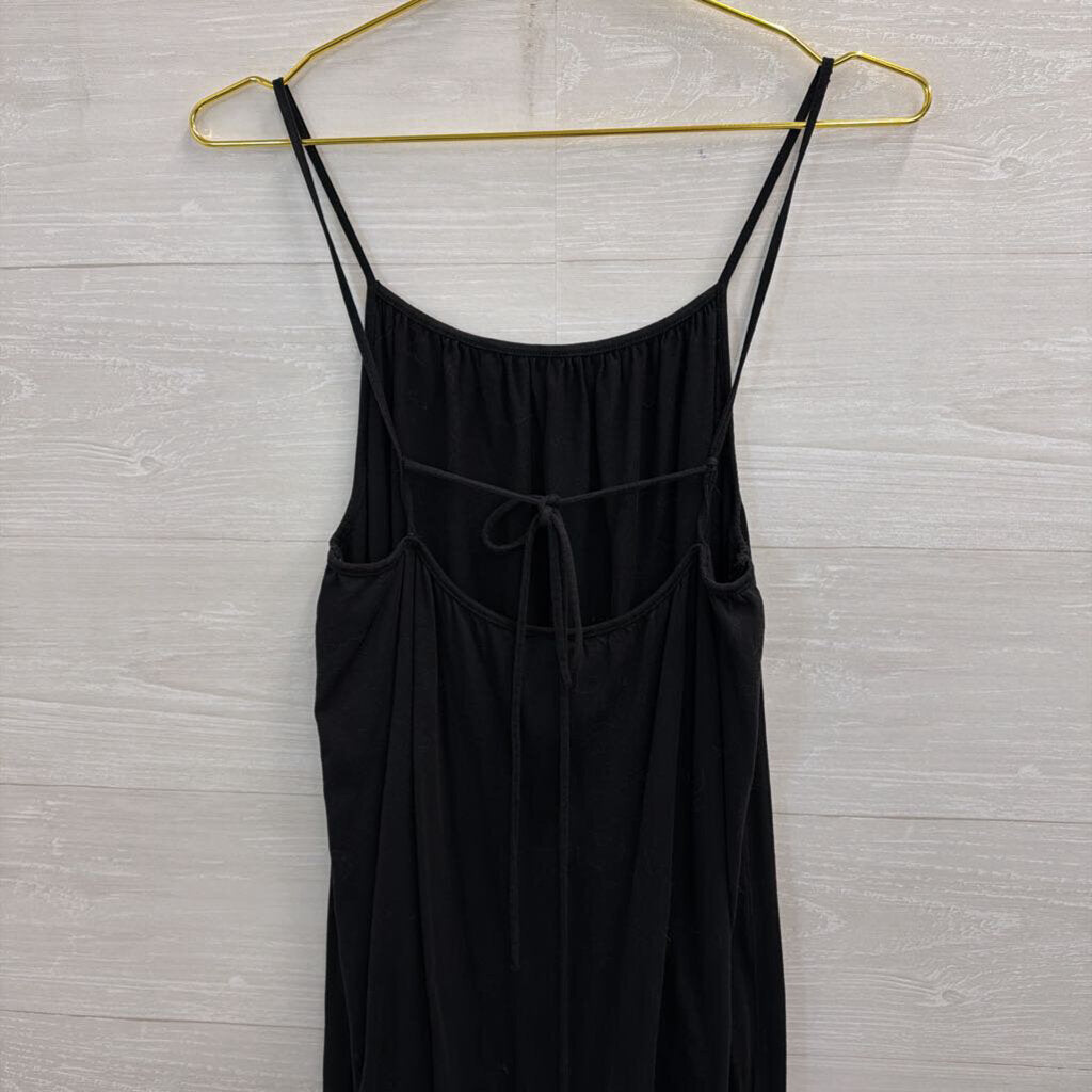 Black Tie Strap Midi Dress Extra Small