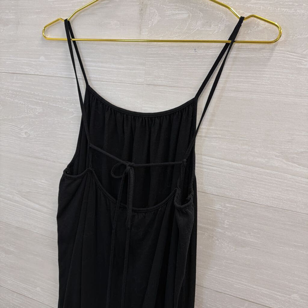 Black Tie Strap Midi Dress Extra Small