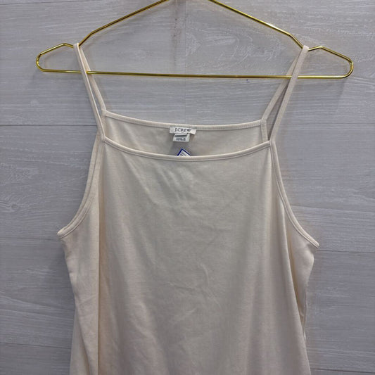 J Crew Beige Ruffle Hem Tank Top Medium