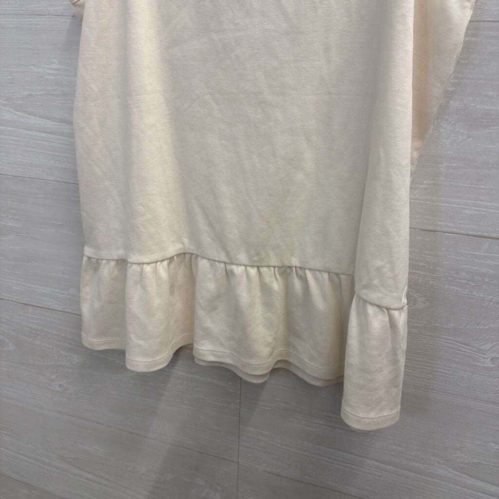 J Crew Beige Ruffle Hem Tank Top Medium