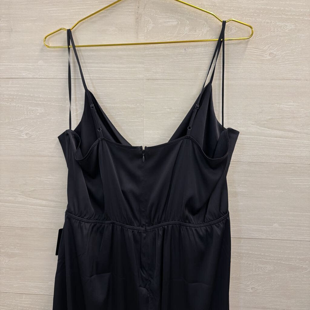 Express Navy Silky Tie Waist Dress Extra Large