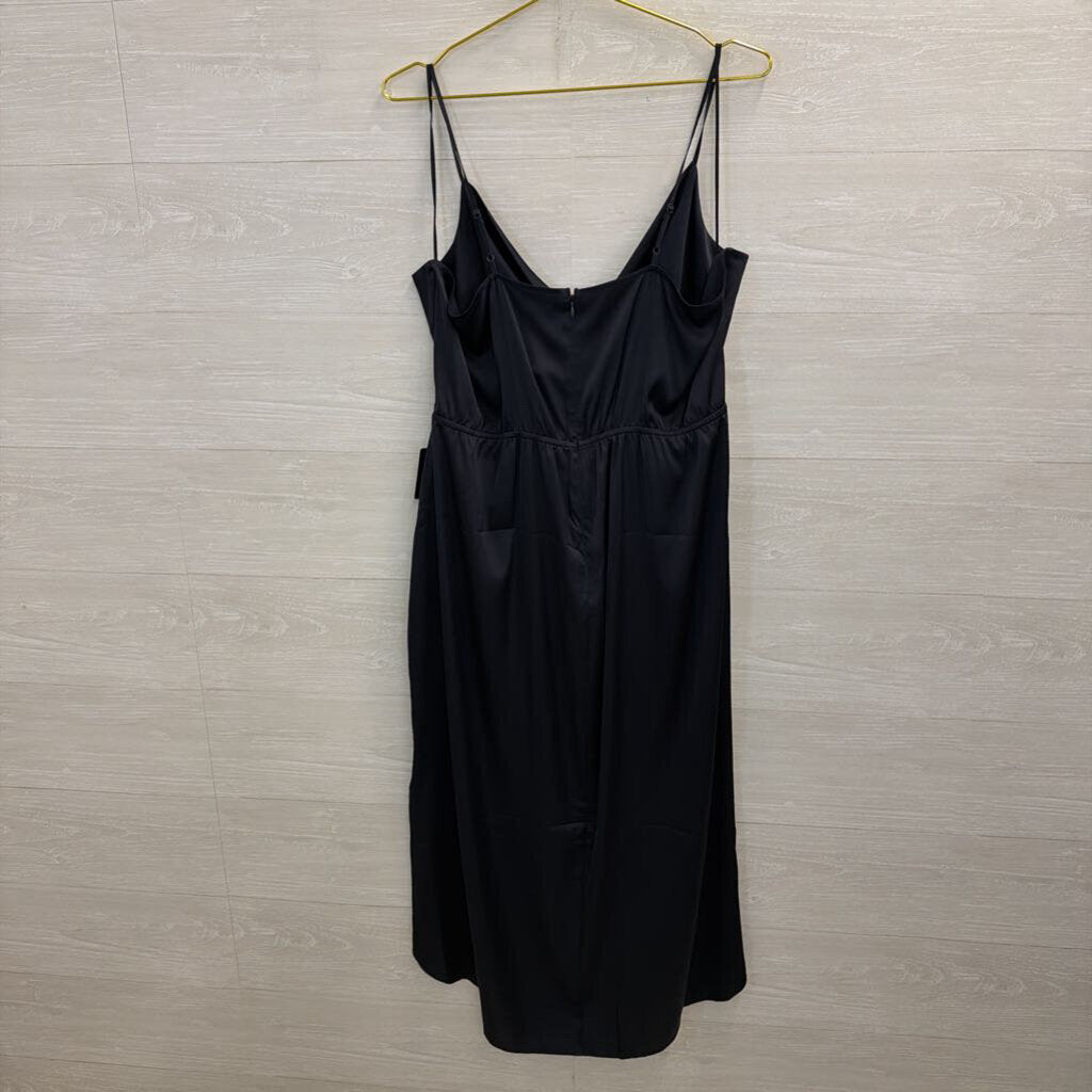 Express Navy Silky Tie Waist Dress Extra Large