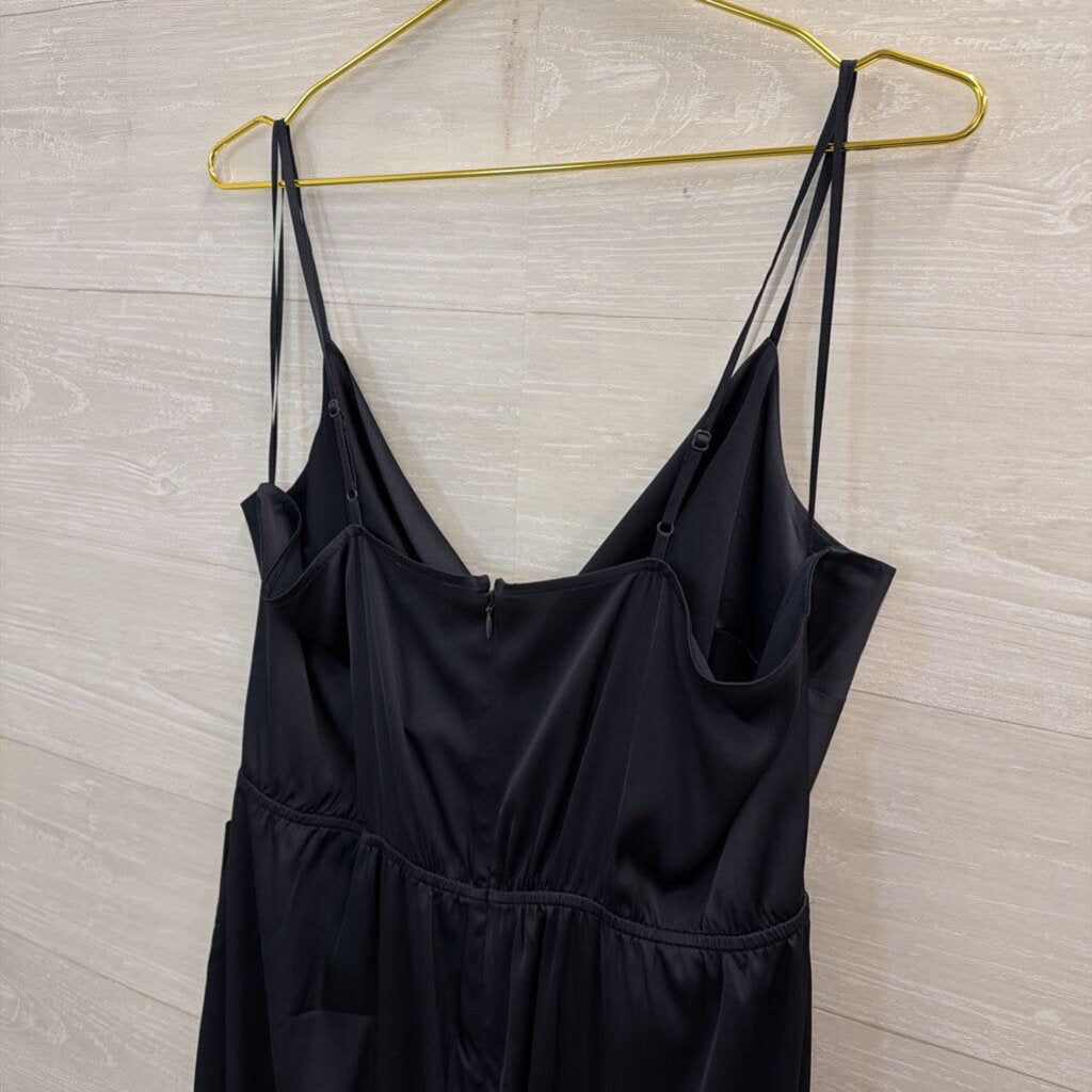Express Navy Silky Tie Waist Dress Extra Large