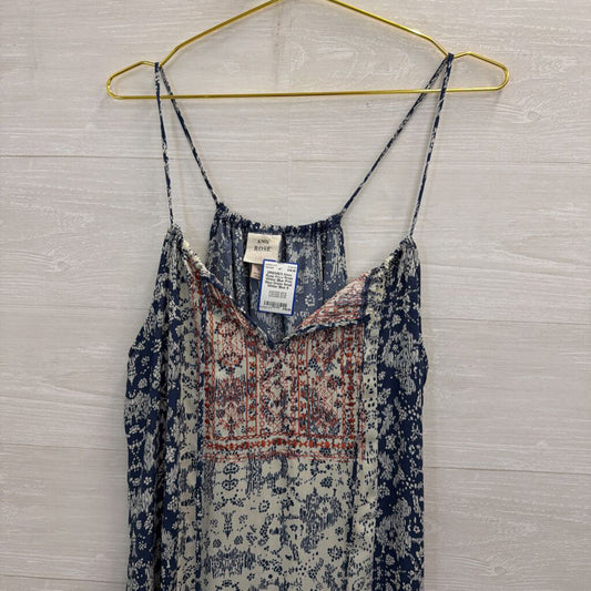Knox Rose White/ Blue Print Maxi Dress Small