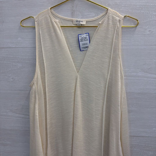 Umgee Cream V Neck Tank Top Medium