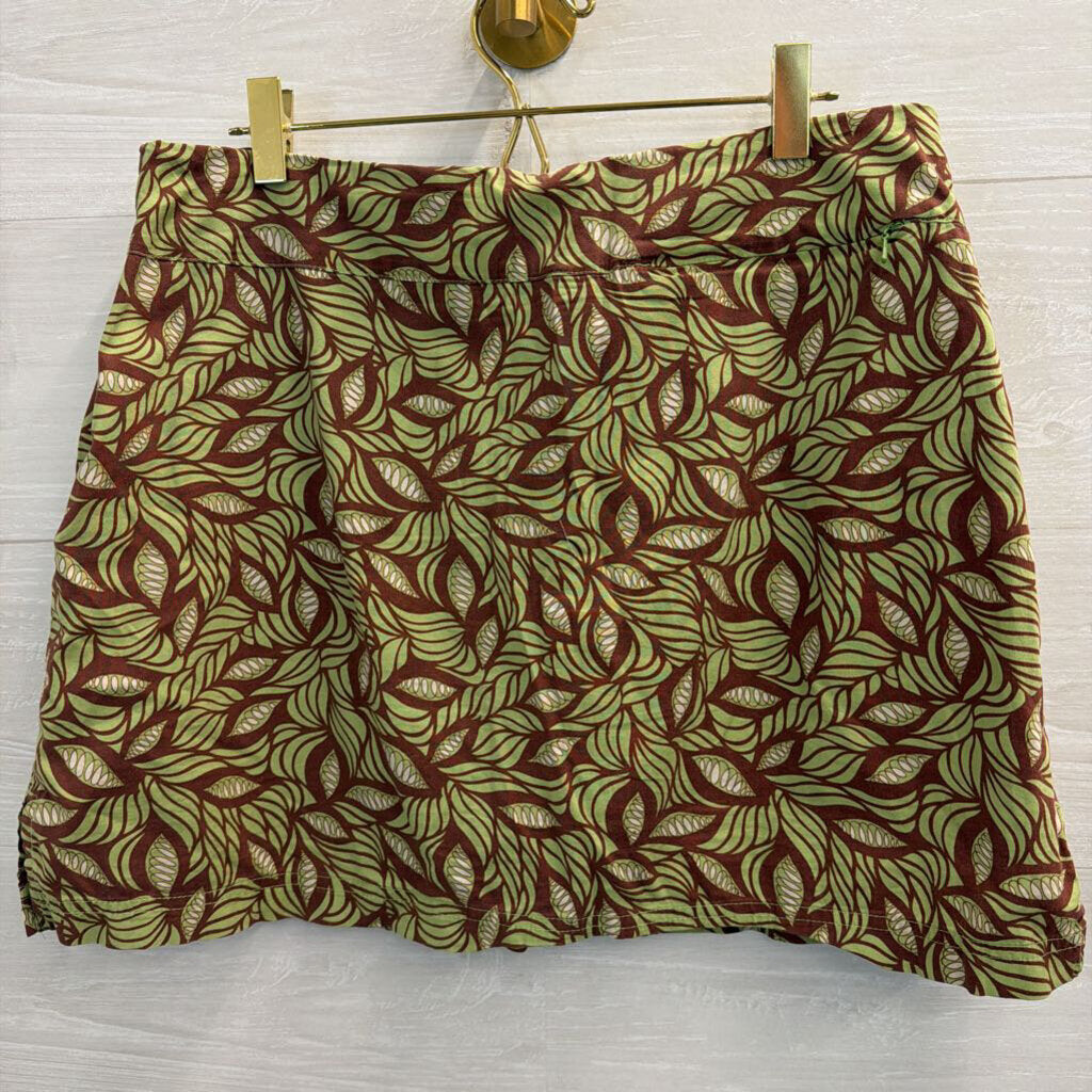 Sahalie Brown/ Green Print Skort 10