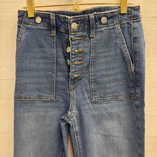 Loft Medium Wash The Slim Flare Jeans 25