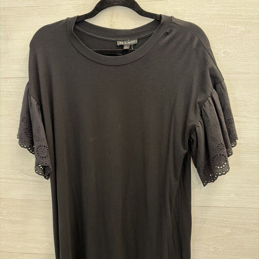 As U Wish Black Short Sleeve Shift Dress Small