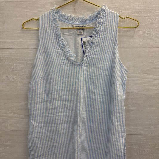 Tommy Bahama White/ Blue Striped Sleeveless Shift Dress XXS