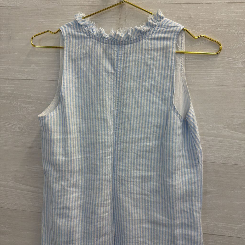 Tommy Bahama White/ Blue Striped Sleeveless Shift Dress XXS