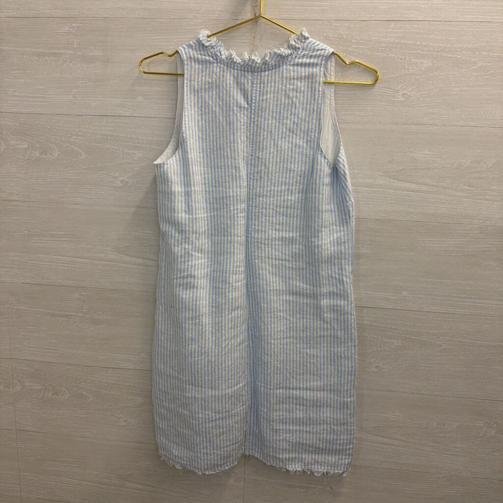 Tommy Bahama White/ Blue Striped Sleeveless Shift Dress XXS
