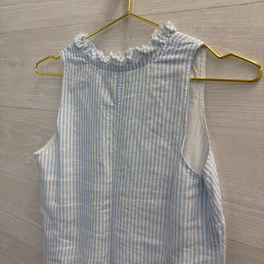 Tommy Bahama White/ Blue Striped Sleeveless Shift Dress XXS