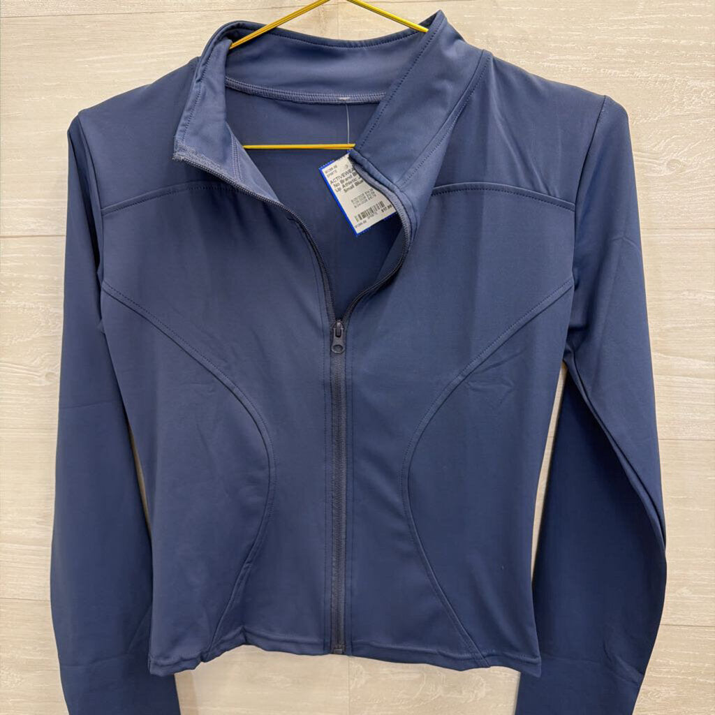 Blue Zip Up Athletic Jacket Small