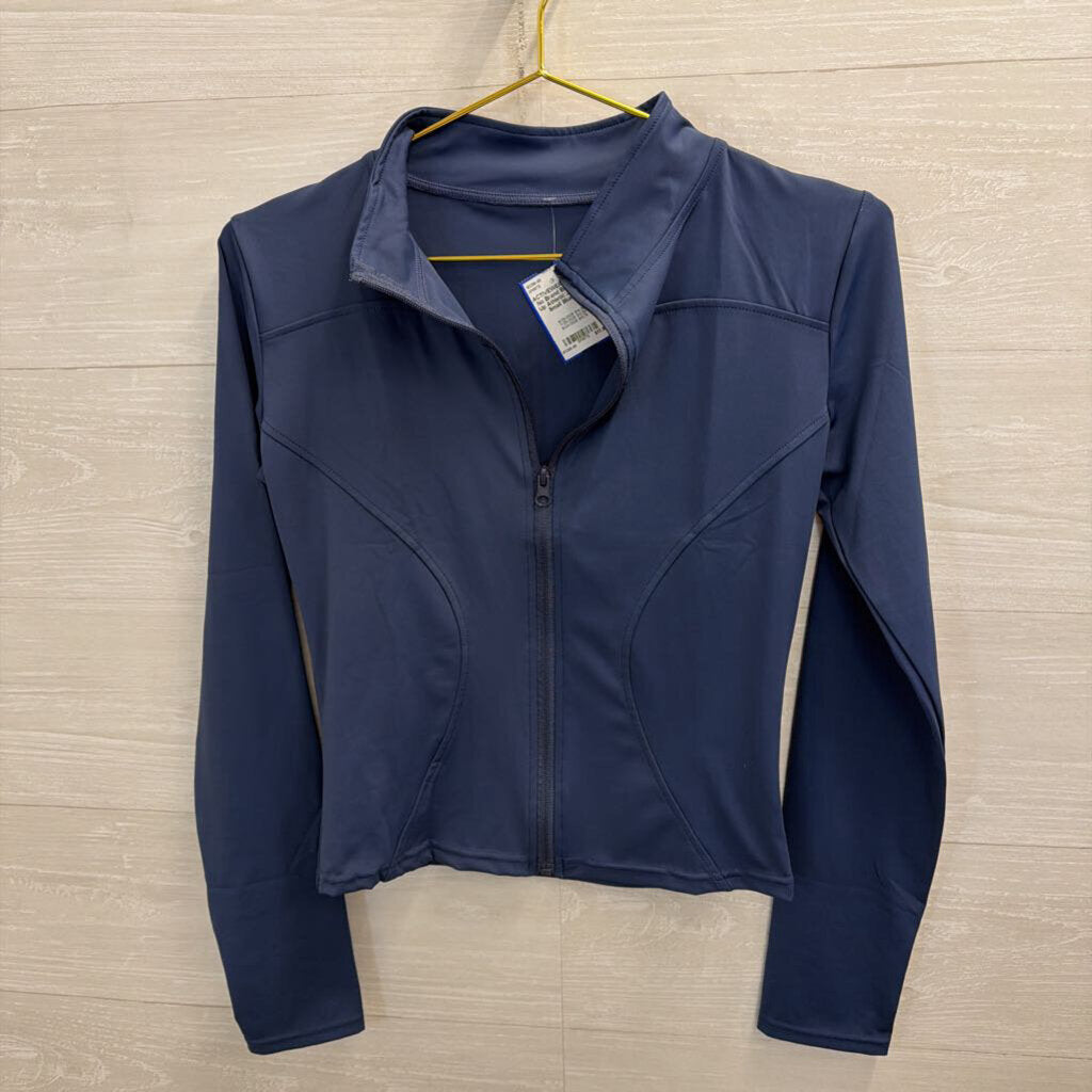 Blue Zip Up Athletic Jacket Small