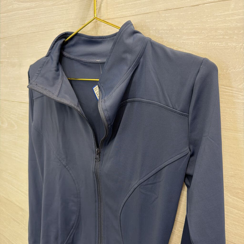 Blue Zip Up Athletic Jacket Small