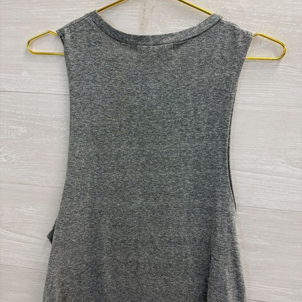 Project Social T Grey Print Tank Top Small