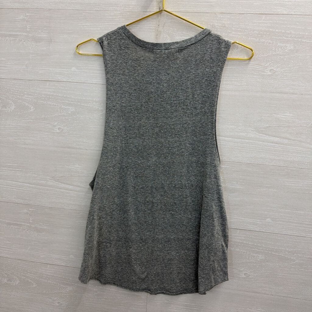 Project Social T Grey Print Tank Top Small