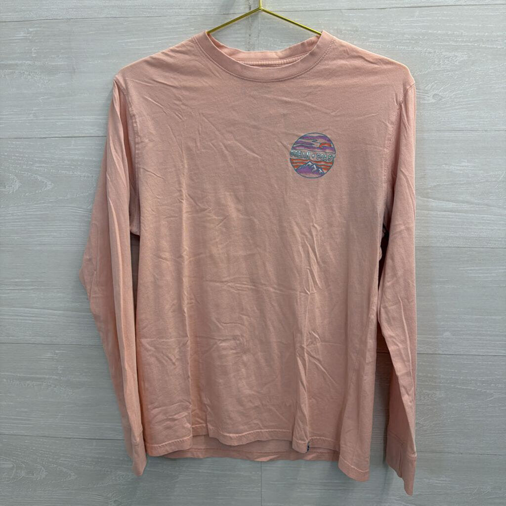 Ocean and Coast Pink Long Sleeve Graphic Tee Medium