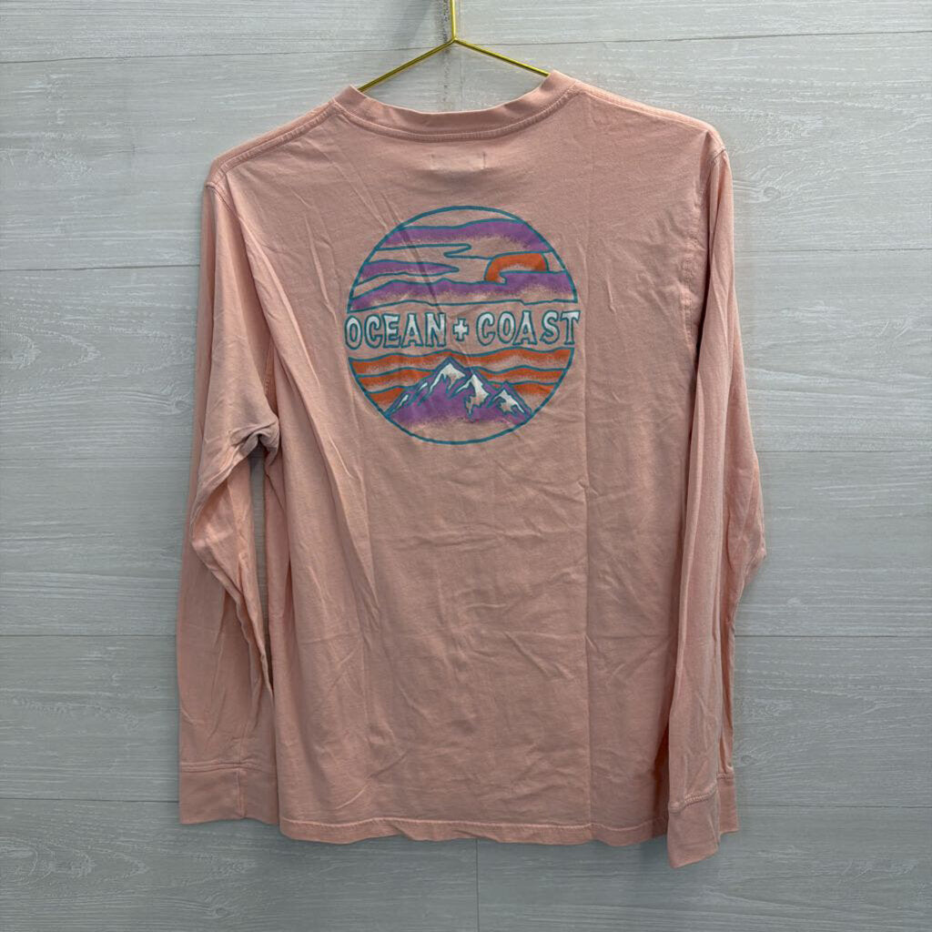 Ocean and Coast Pink Long Sleeve Graphic Tee Medium