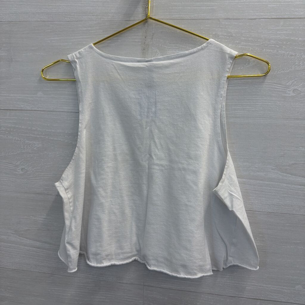 Asos White Cropped Tank Top 4