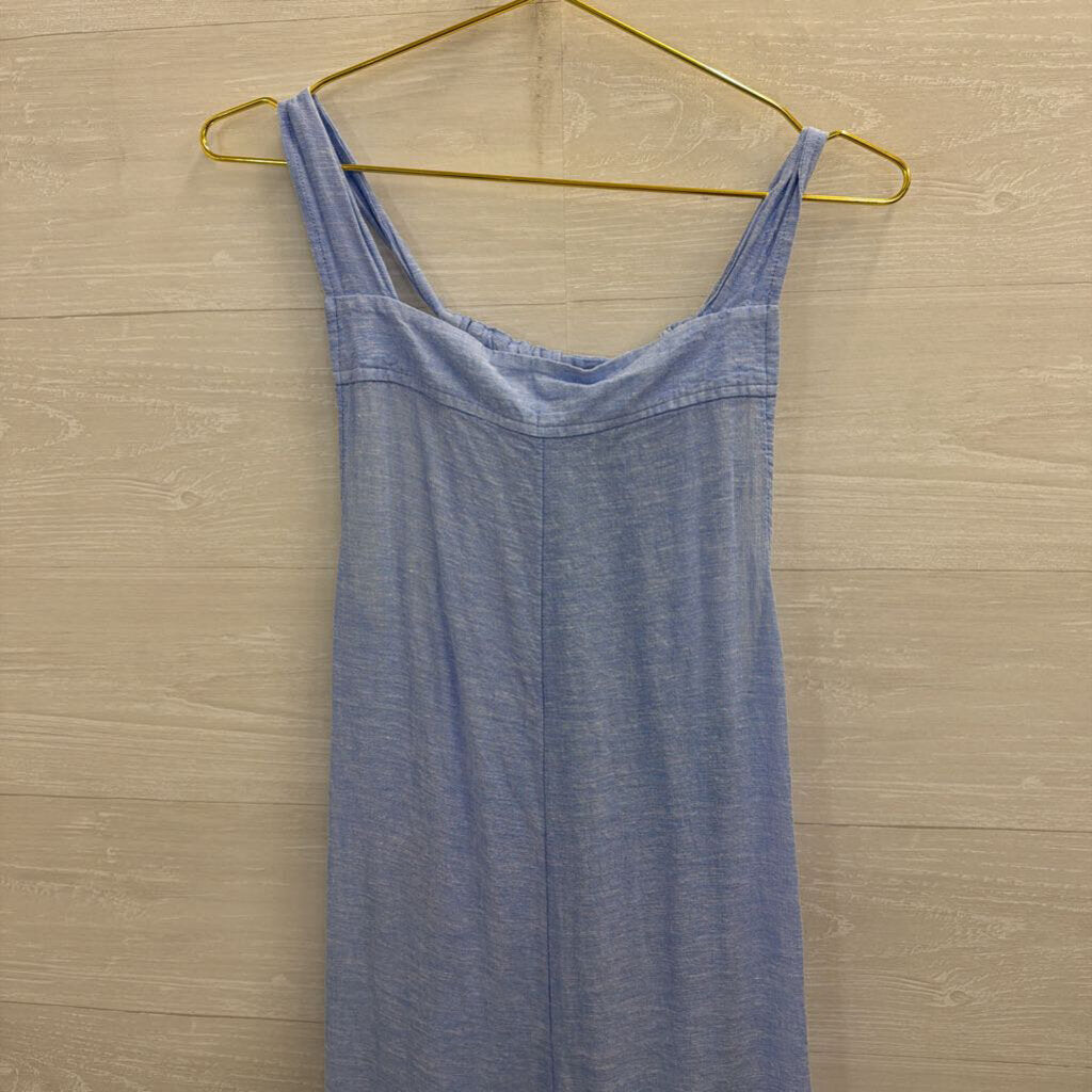 Haute Hippie Blue Wide Leg Jumpsuit Large
