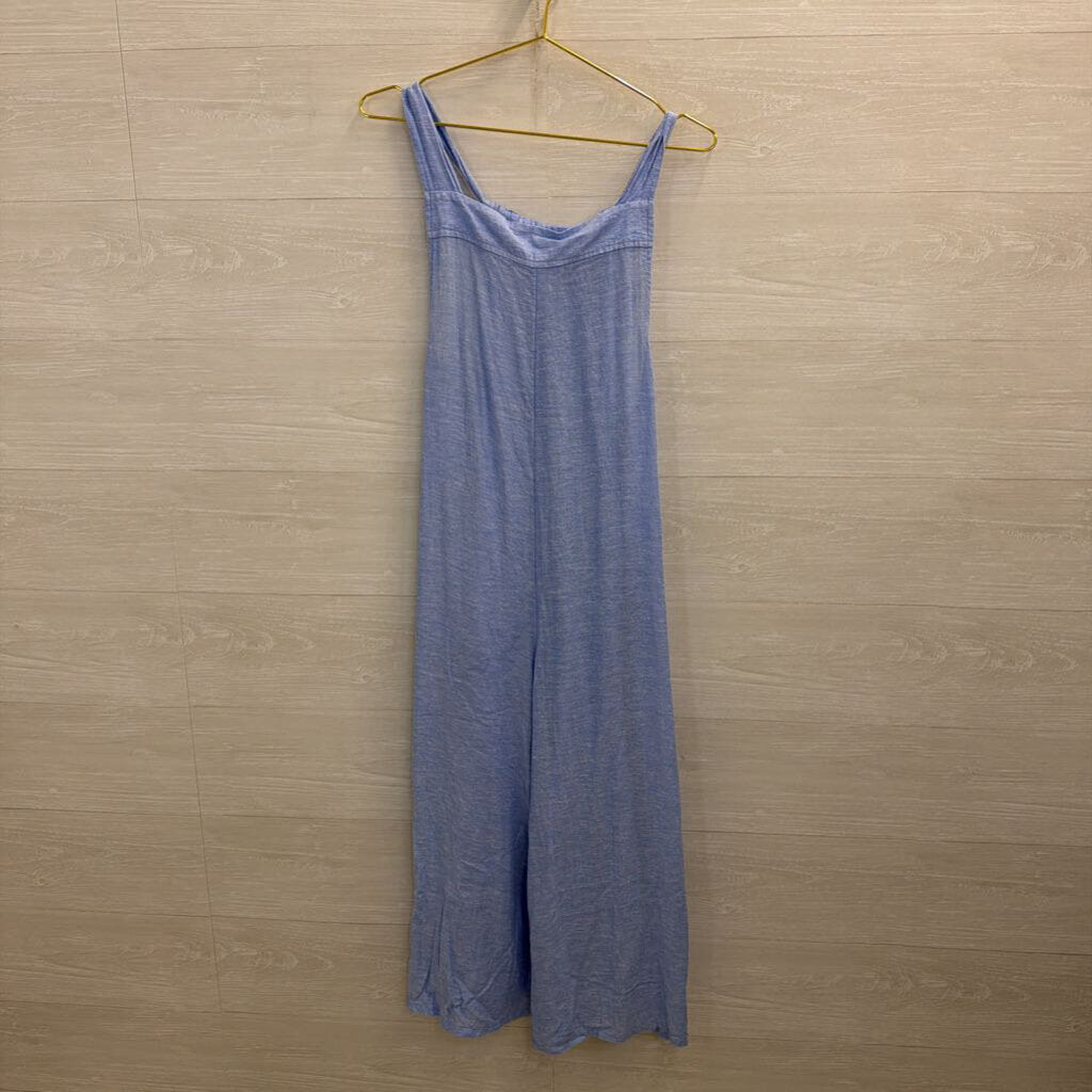 Haute Hippie Blue Wide Leg Jumpsuit Large
