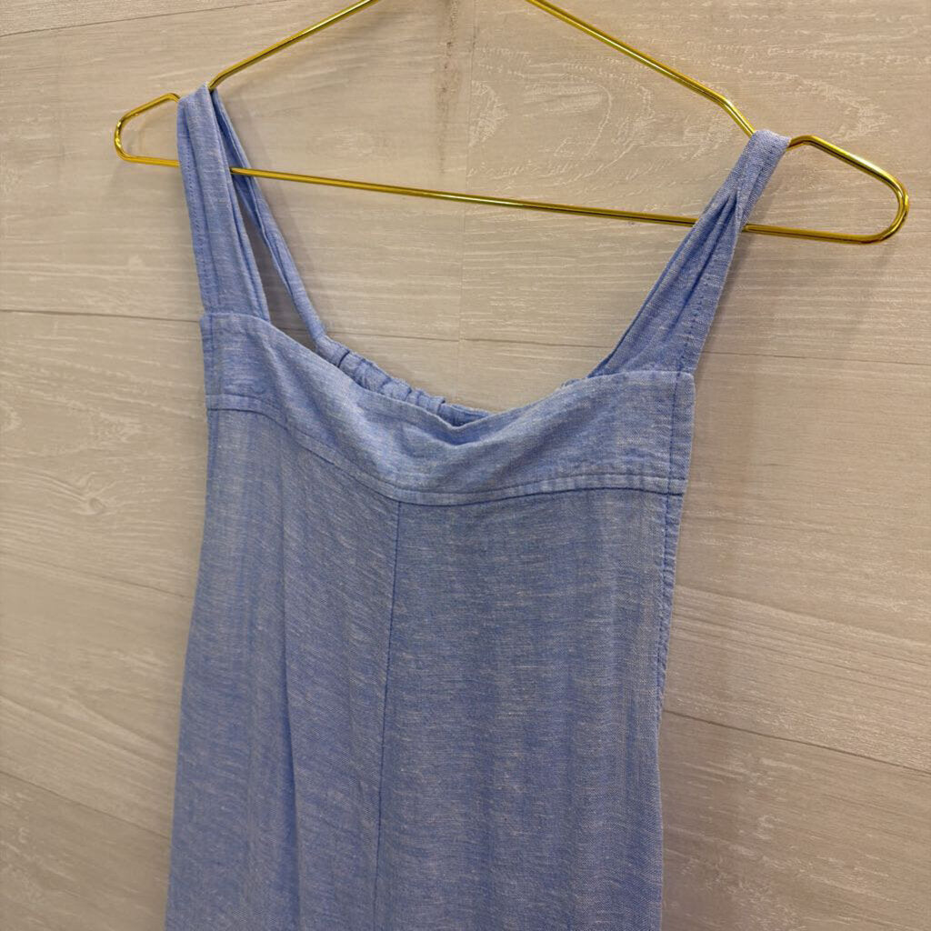 Haute Hippie Blue Wide Leg Jumpsuit Large