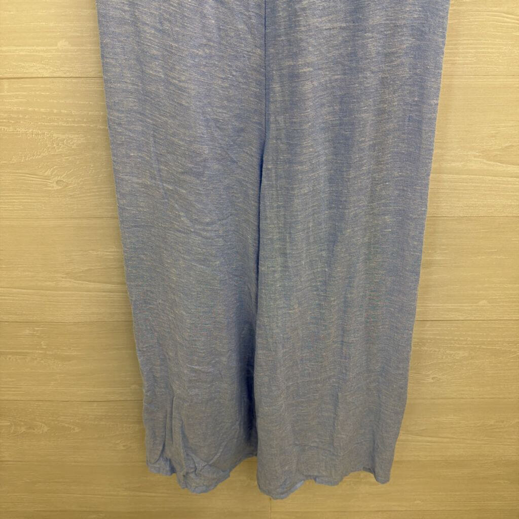 Haute Hippie Blue Wide Leg Jumpsuit Large