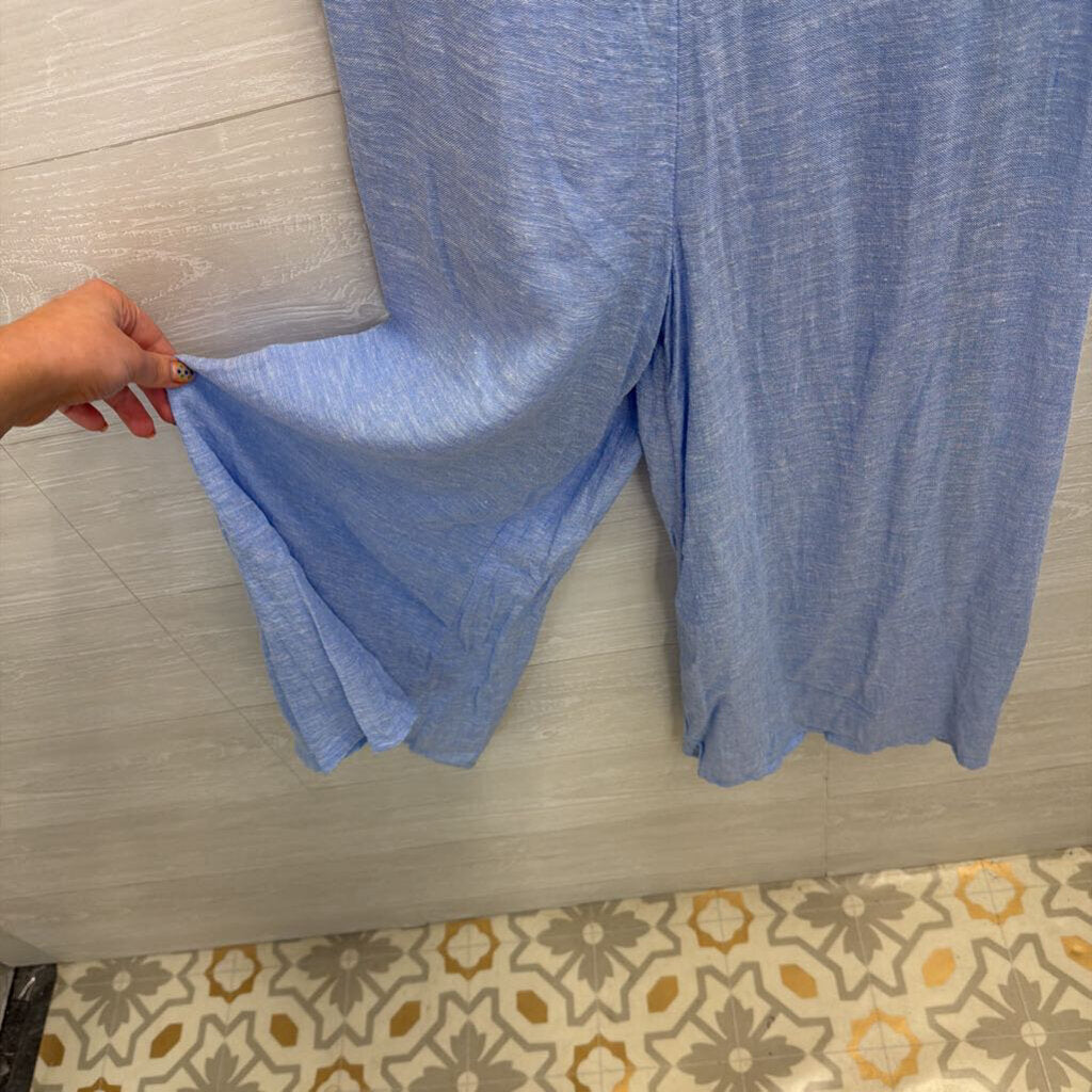 Haute Hippie Blue Wide Leg Jumpsuit Large