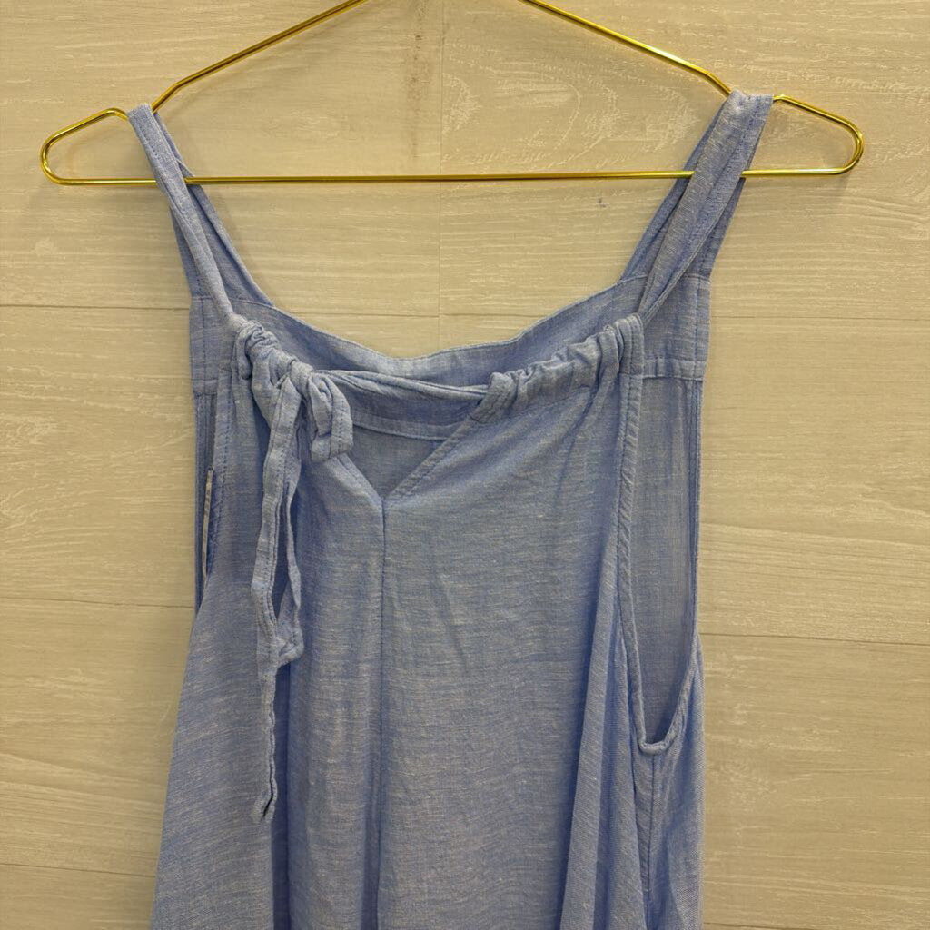 Haute Hippie Blue Wide Leg Jumpsuit Large
