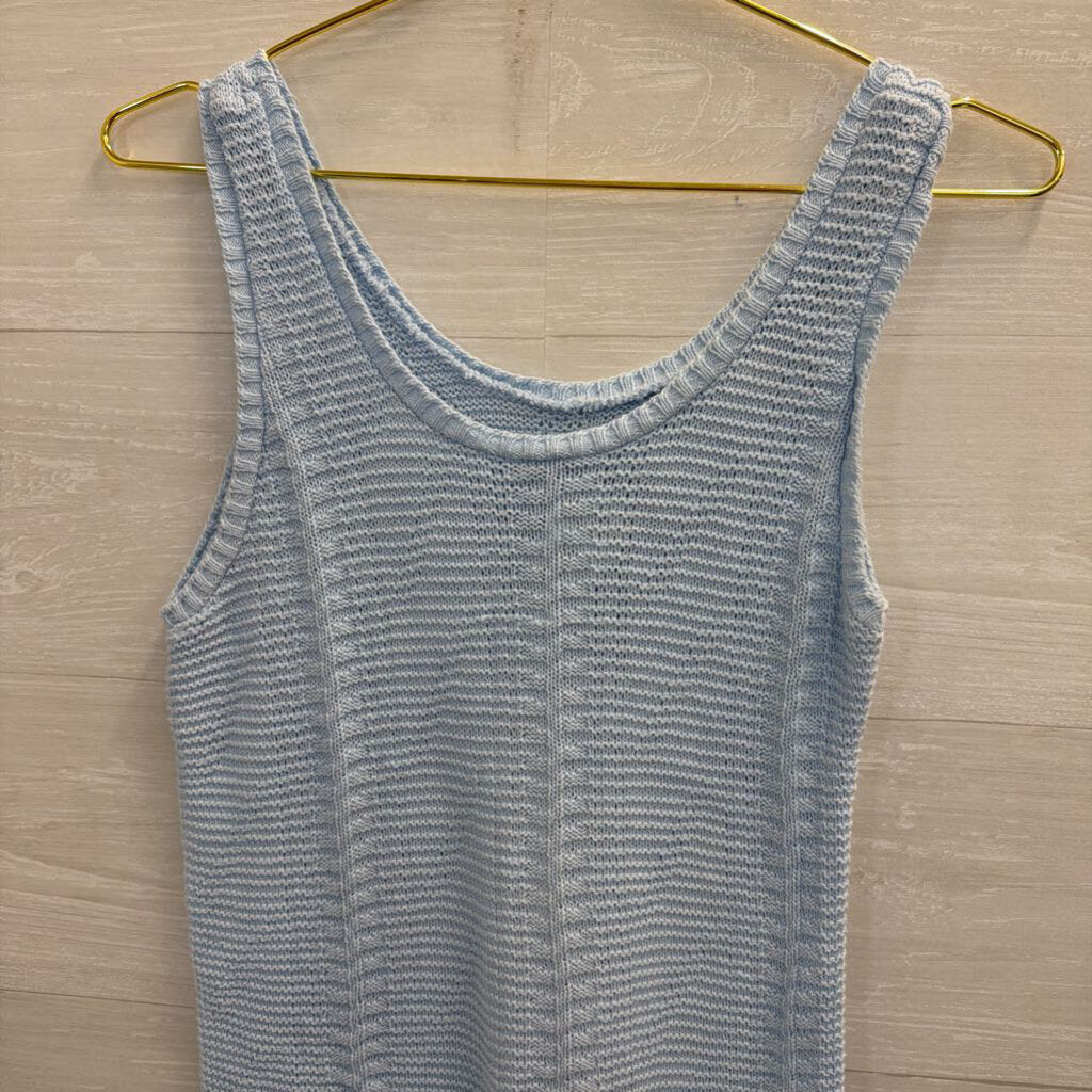 Blue Knit Sweater Tank Top Small