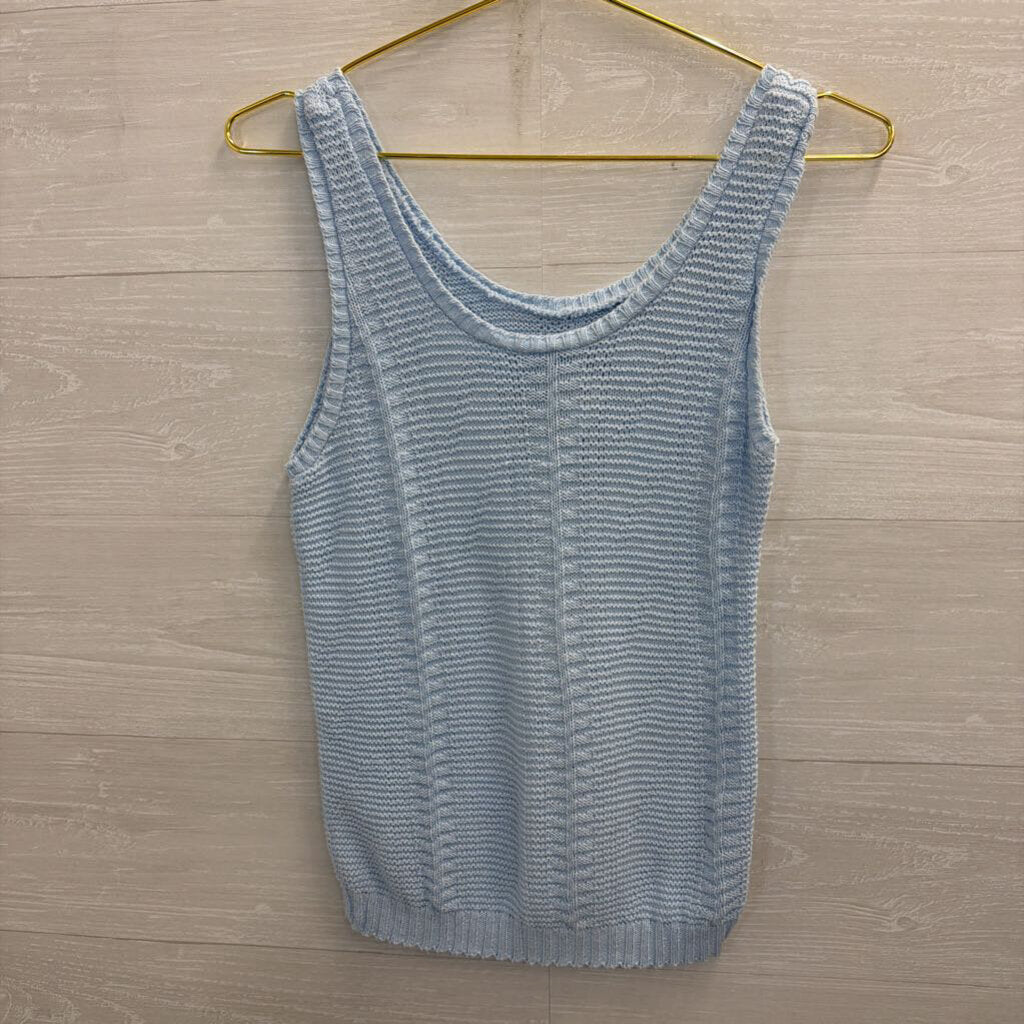 Blue Knit Sweater Tank Top Small