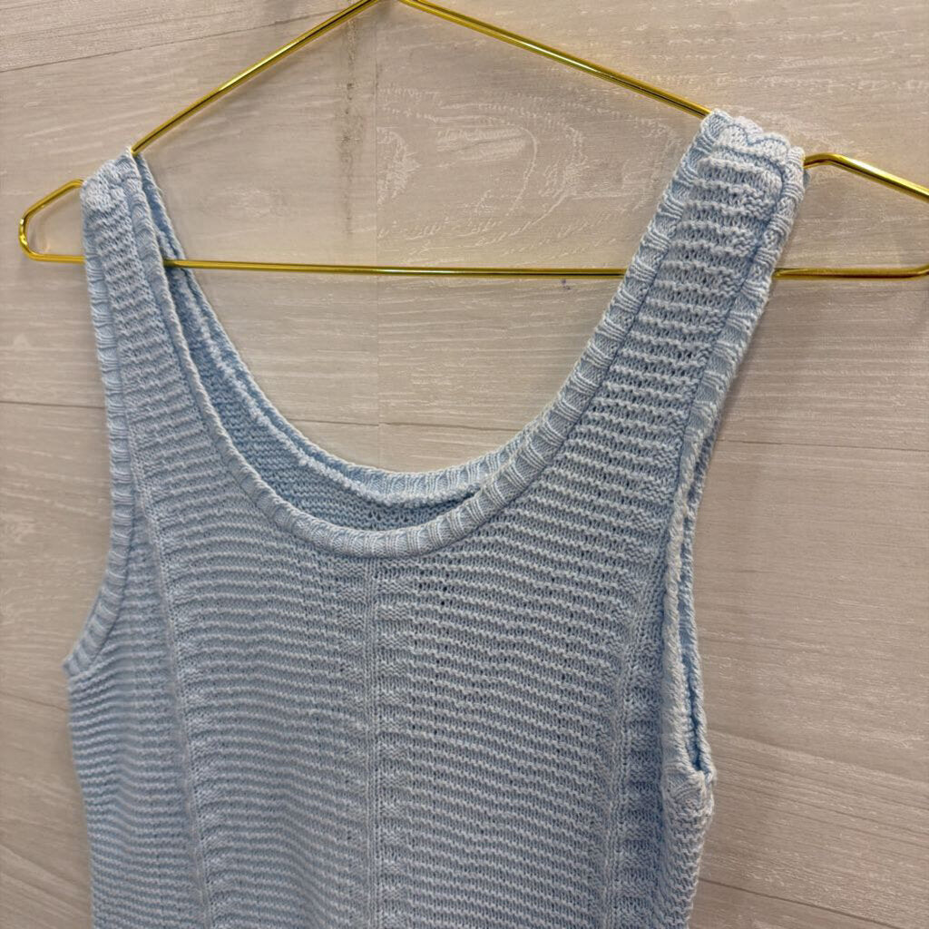 Blue Knit Sweater Tank Top Small