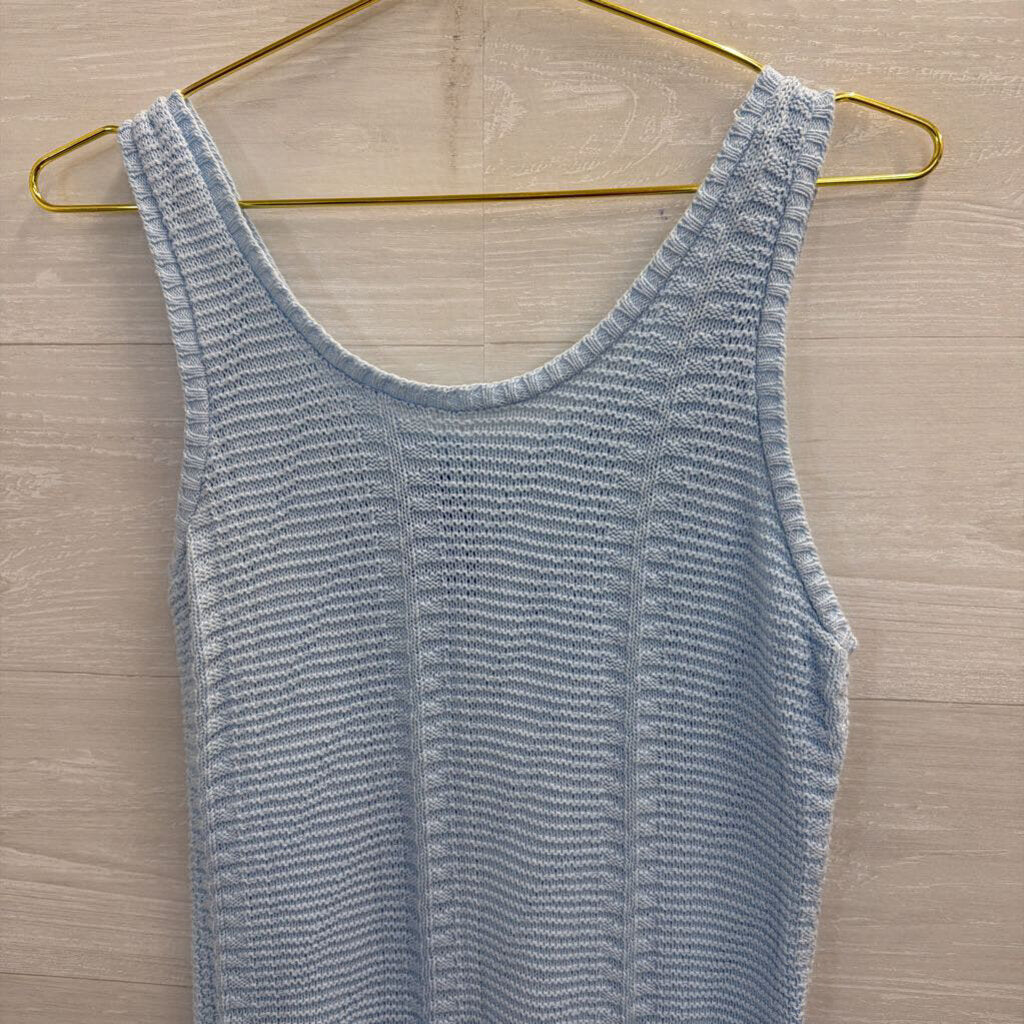 Blue Knit Sweater Tank Top Small