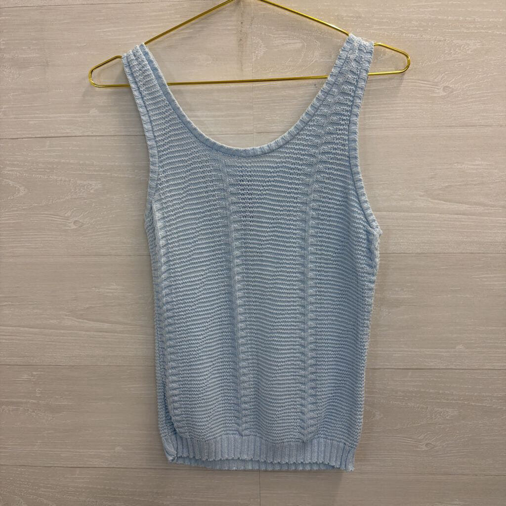 Blue Knit Sweater Tank Top Small