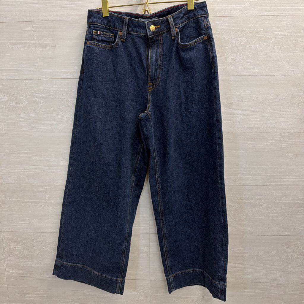 Tommy Hilfiger Dark Wash Wide Leg Jeans 0
