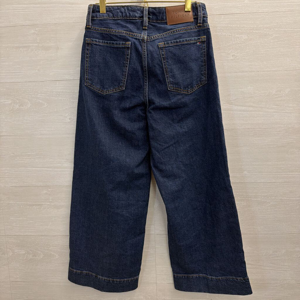 Tommy Hilfiger Dark Wash Wide Leg Jeans 0