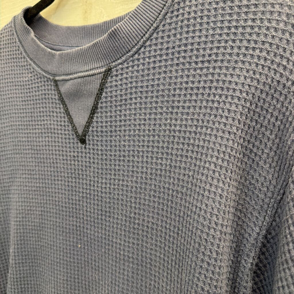 Aerie Blue Textured Long Sleeve Top Small