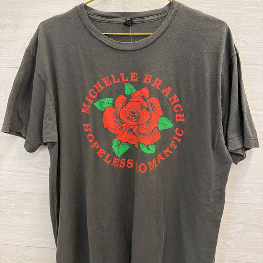 Grey/ Red Michelle Branch Short Sleeve Graphic Tee Large