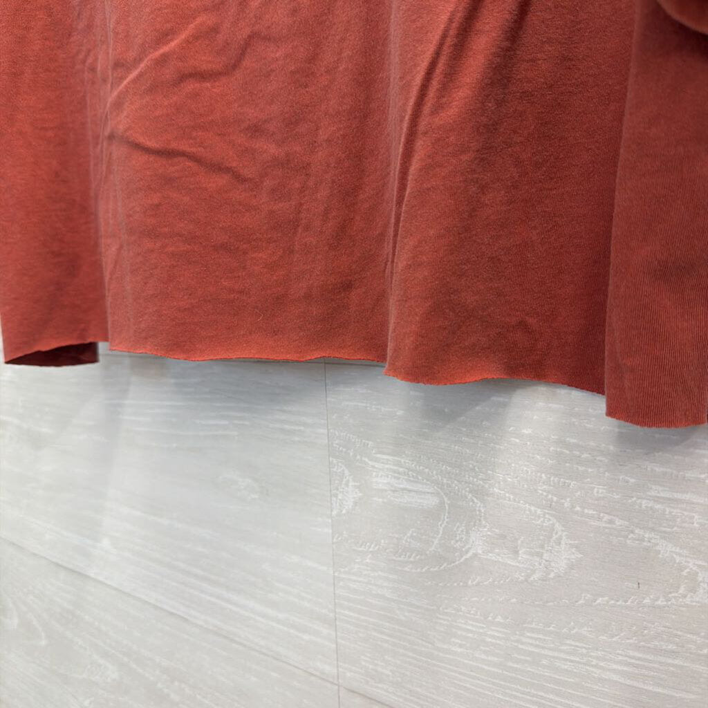 American Eagle Orange Skeleton Cropped Short Sleeve Graphic Tee Medium