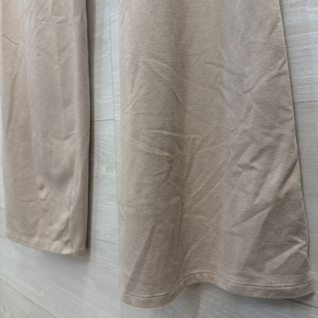 Vuori Beige Soft Wide Leg Pull On Lounge Pants Medium